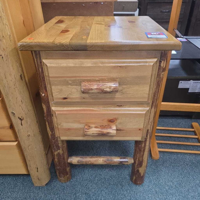 LOG NIGHTSTAND