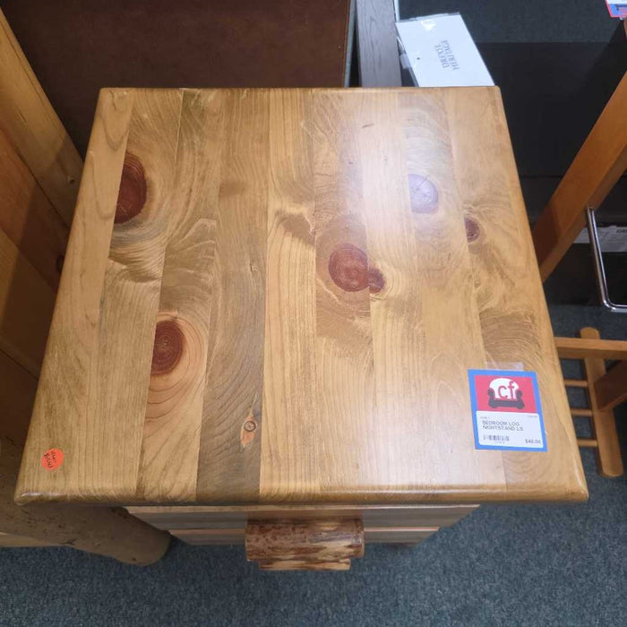 LOG NIGHTSTAND