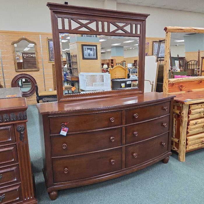BASSETT DRESSER WITH MIRROR