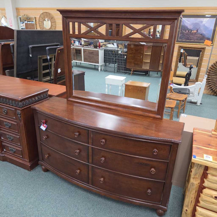 BASSETT DRESSER WITH MIRROR