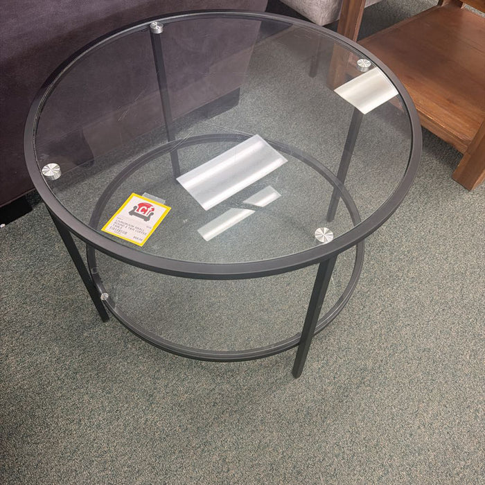 SMALL ROUND 2 TIER COFFEE TABLE