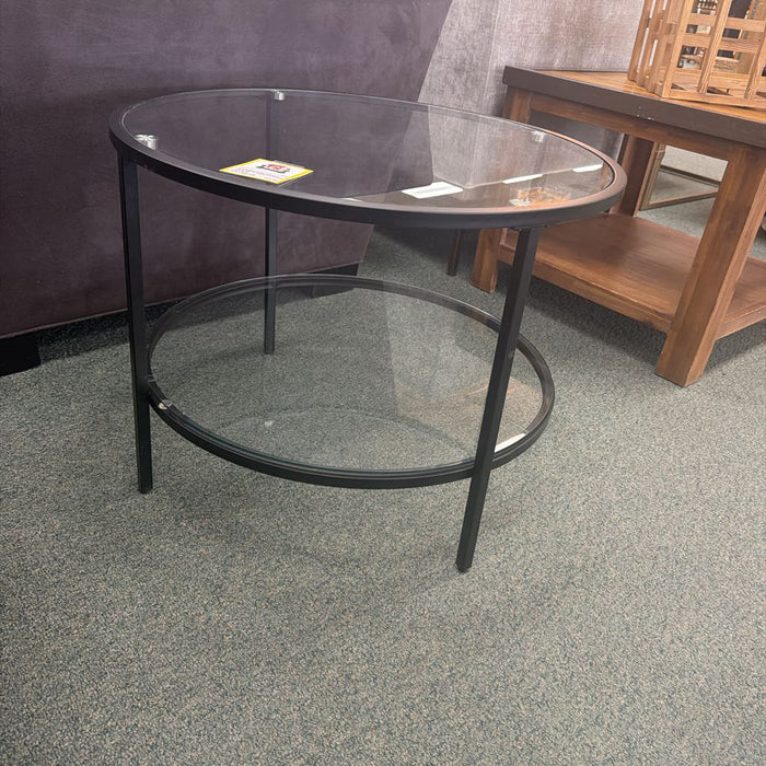 SMALL ROUND 2 TIER COFFEE TABLE