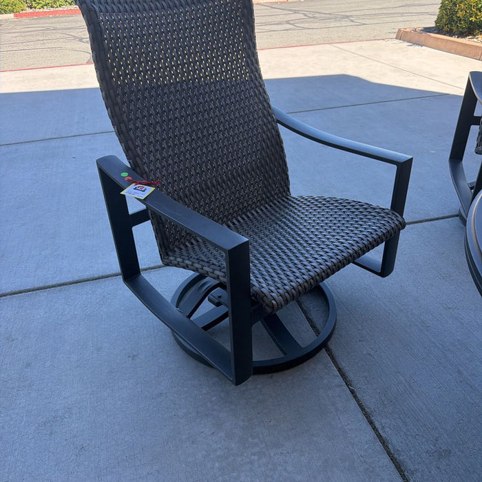 FIREPIT TABLE WITH 4 SWIVEL CHAIRS KLH