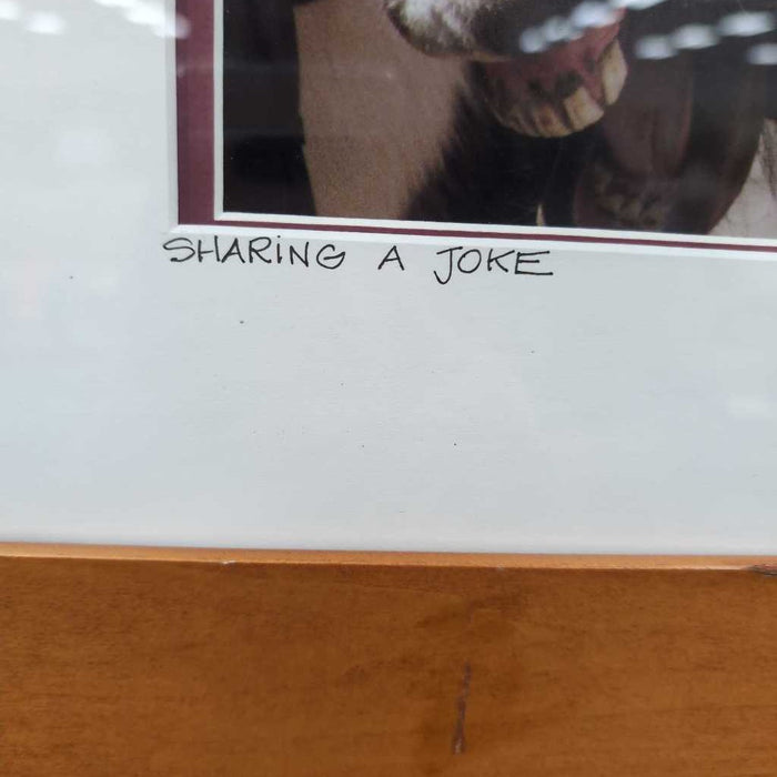 SHARING A JOKE HORSE ART