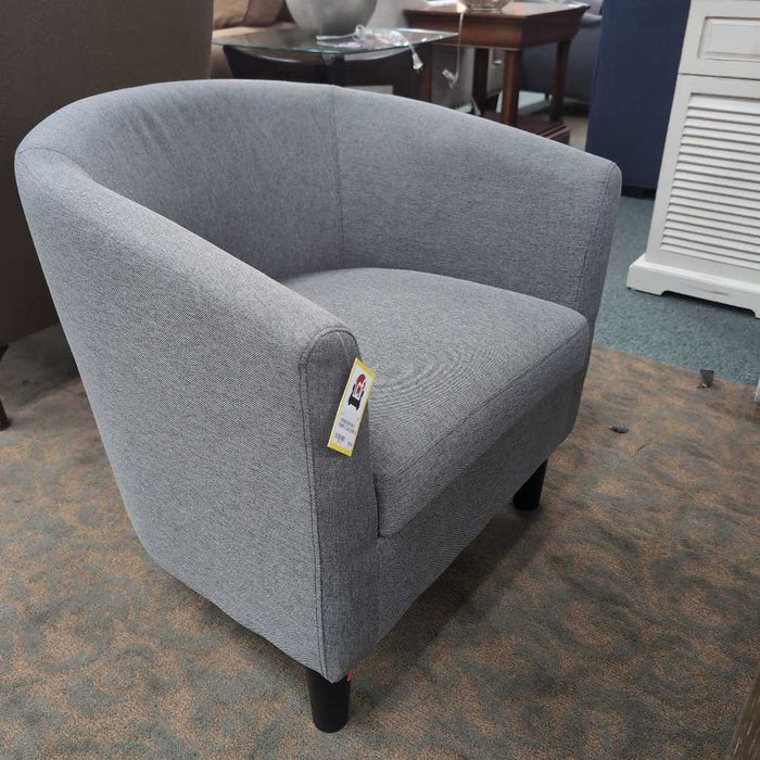 GRAY FABRIC CLUB CHAIR