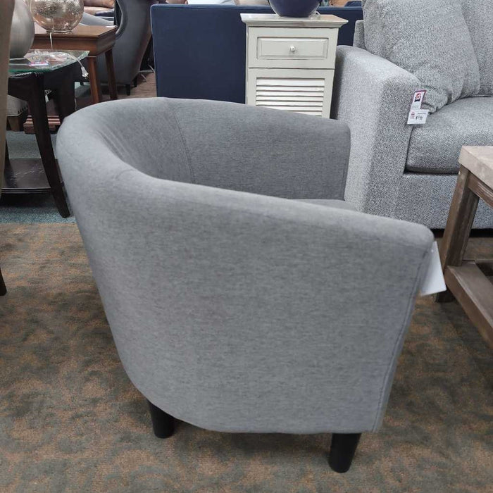 GRAY FABRIC CLUB CHAIR