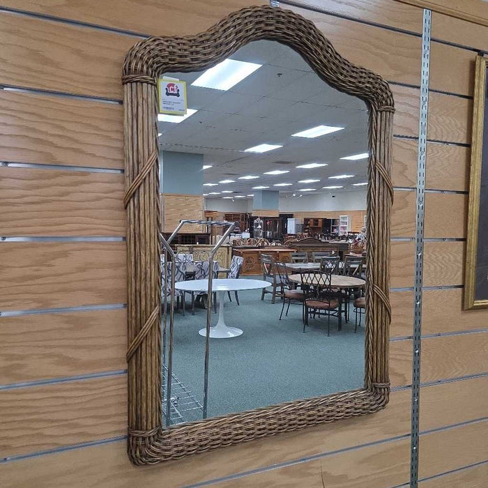 WICKER MIRROR LS