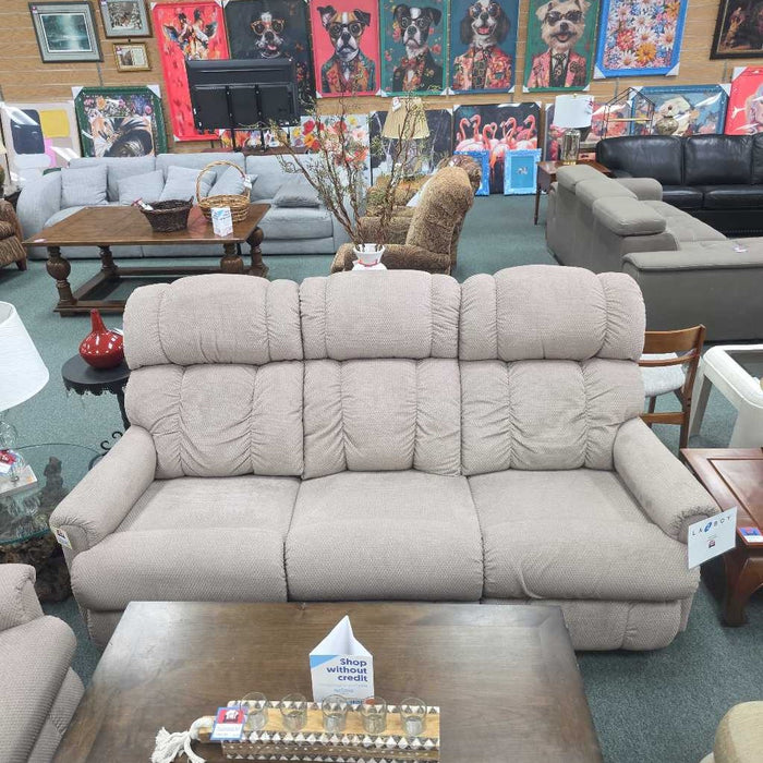 LAZBOY POWER RECLINING SOFA WITH LUMBAR AND HEADREST ATH