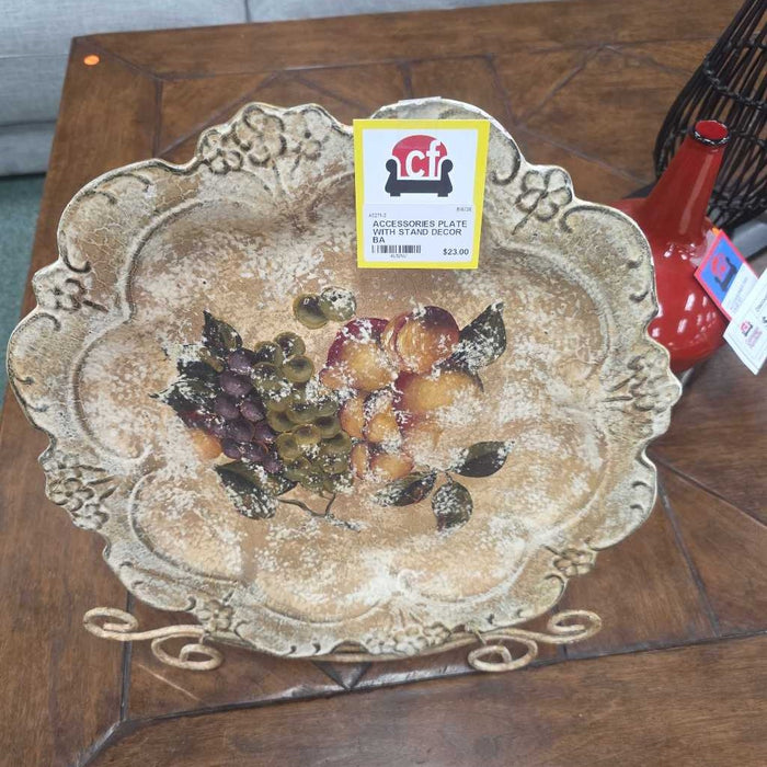 PLATE WITH STAND DECOR BA