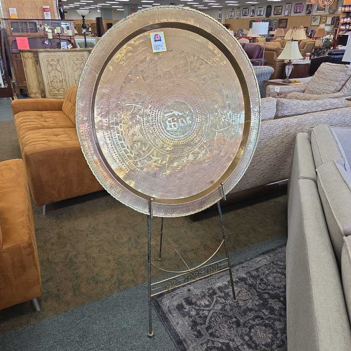XL BRASS TRAY WITH STAND TB