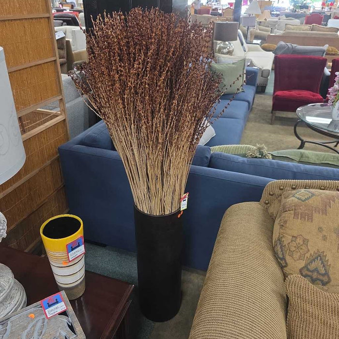 TALL VASE WITH SILKS AT
