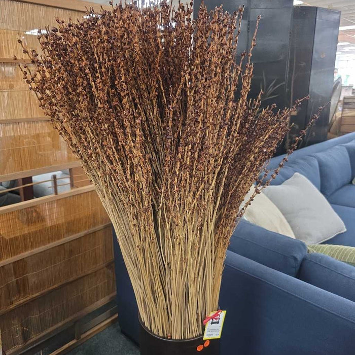 TALL VASE WITH SILKS AT
