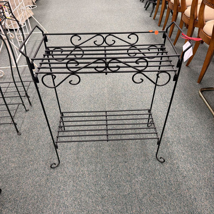 BLACK PLANT STAND LS