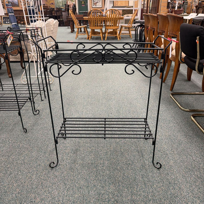 BLACK PLANT STAND LS