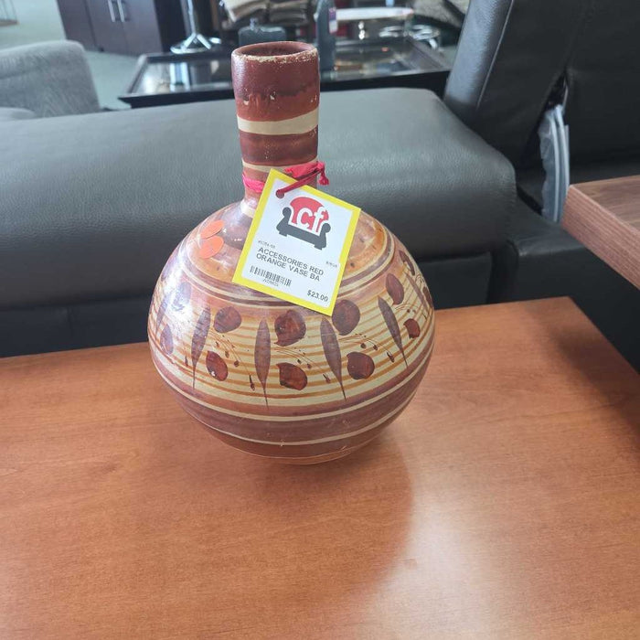 RED ORANGE VASE BA