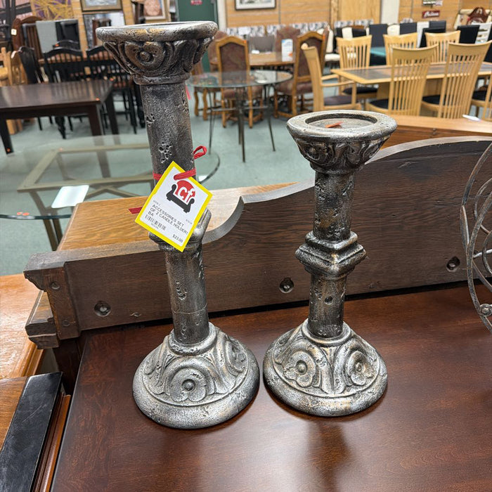 SET OF 2 CANDLE HOLDERS BA