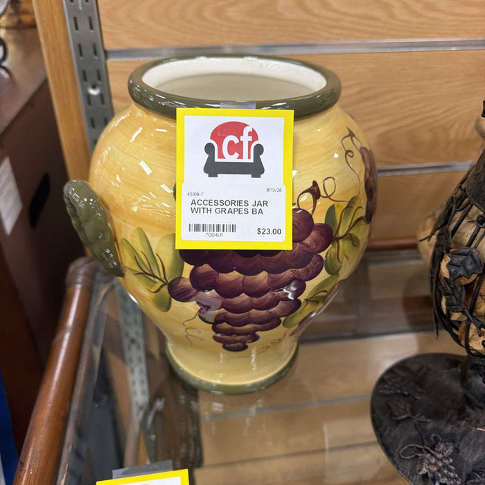 JAR WITH GRAPES BA