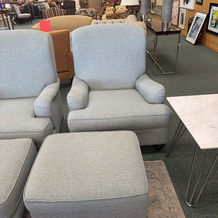 BASSET ACCENT CHAIR WITH OTTOMAN ALK