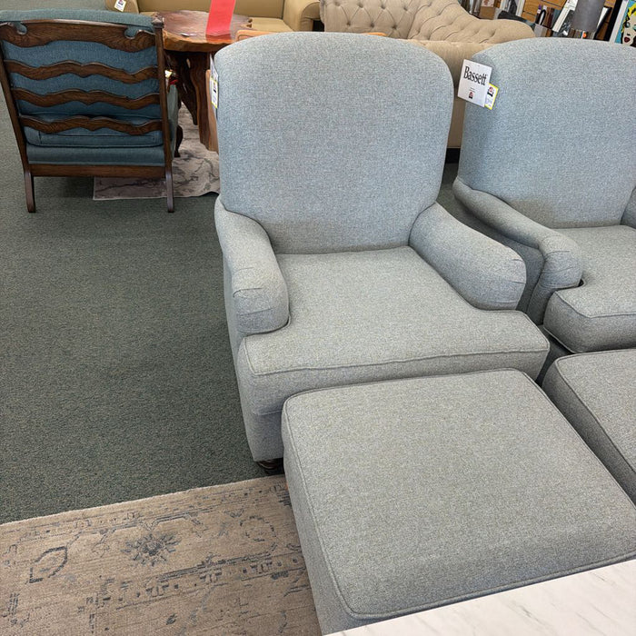 BASSET ACCENT CHAIR WITH OTTOMAN ALK
