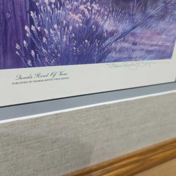 "QUAIL POINT OF VIEW" ART TB