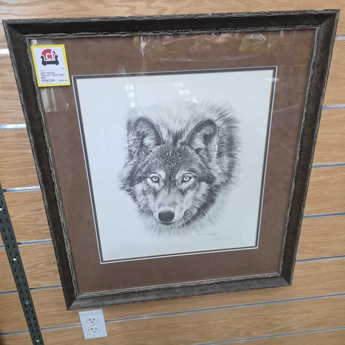 "PENCIL SKETCH" WOLF ART BBM