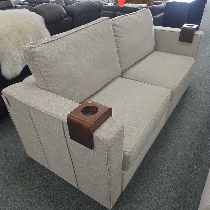 LOVESAC LOVESEAT WITH 2 OTTOMANS KLH
