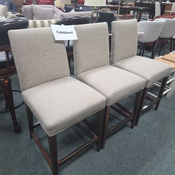 SET OF 3 CRATE & BARREL STOOLS LSH