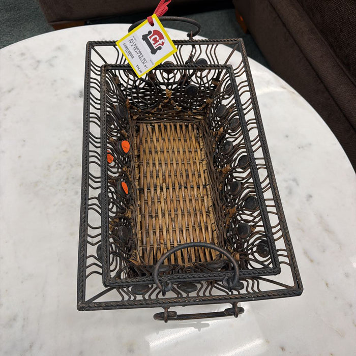 SET OF 2 TRAY DECOR BT
