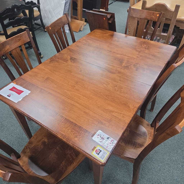 SIMPLY AMISH TABLE WITH 1 LEAF AND 6 CHAIRS BHCH