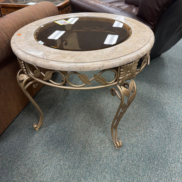 MARBLE END TABLE SK