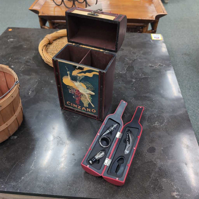 DOUBLE WINE BOX WITH ACCESSORIES