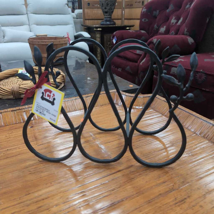 WROUGHT IRON WINE RACK