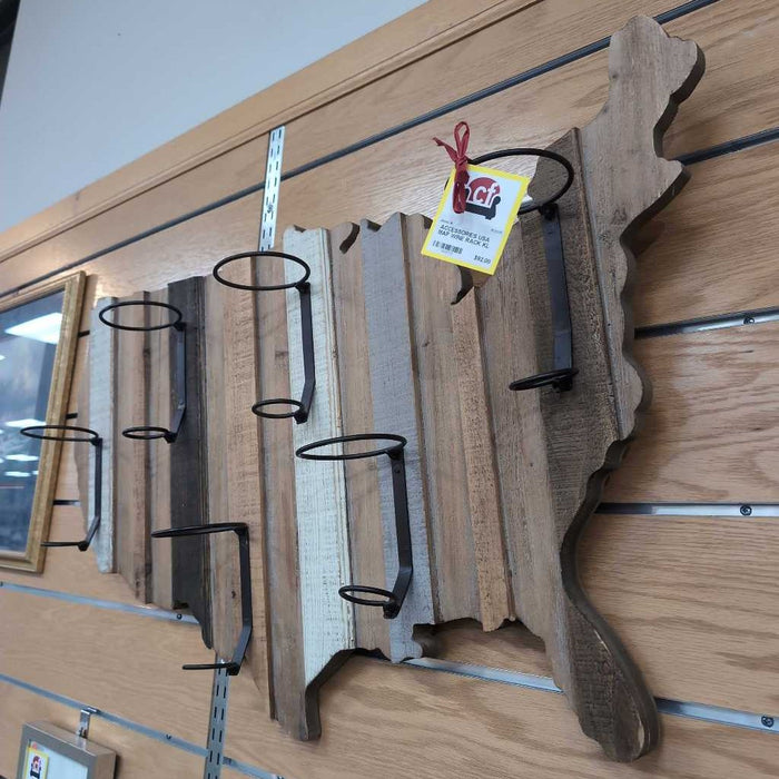 USA MAP WINE RACK