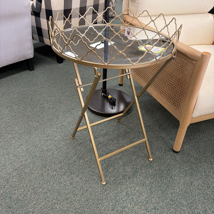 FOLDING MIRROR TABLE AT