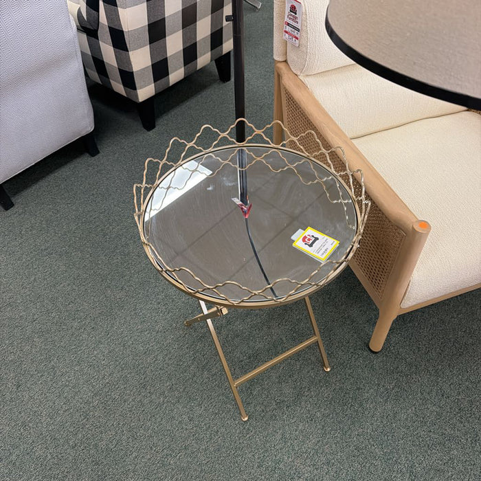 FOLDING MIRROR TABLE AT