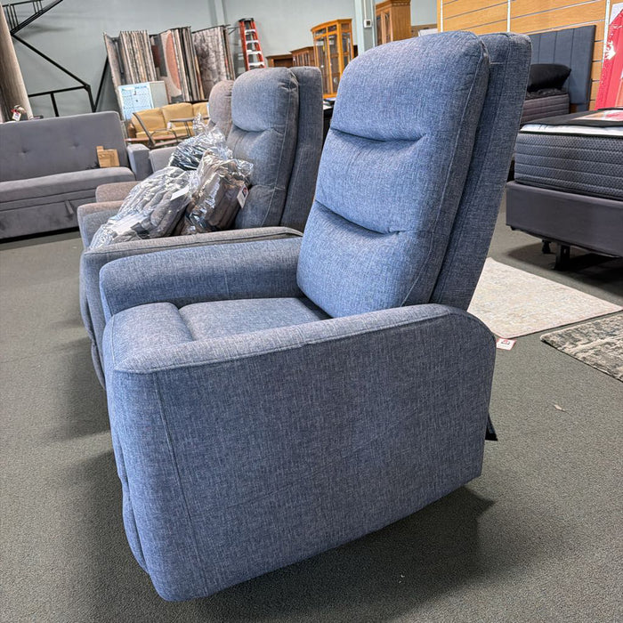 TAKAMI SWIVEL RECLINER BLUE FABRIC