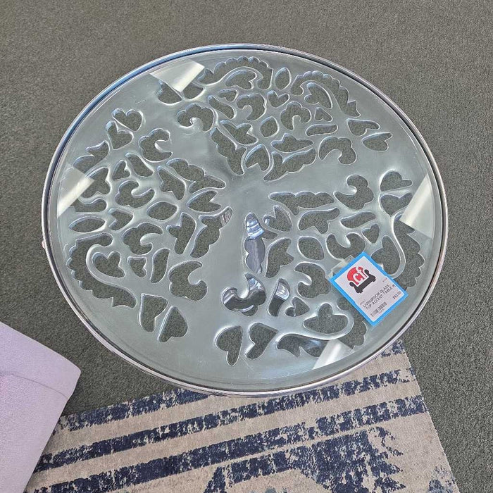 GLASS TOP ACCENT TABLE KL