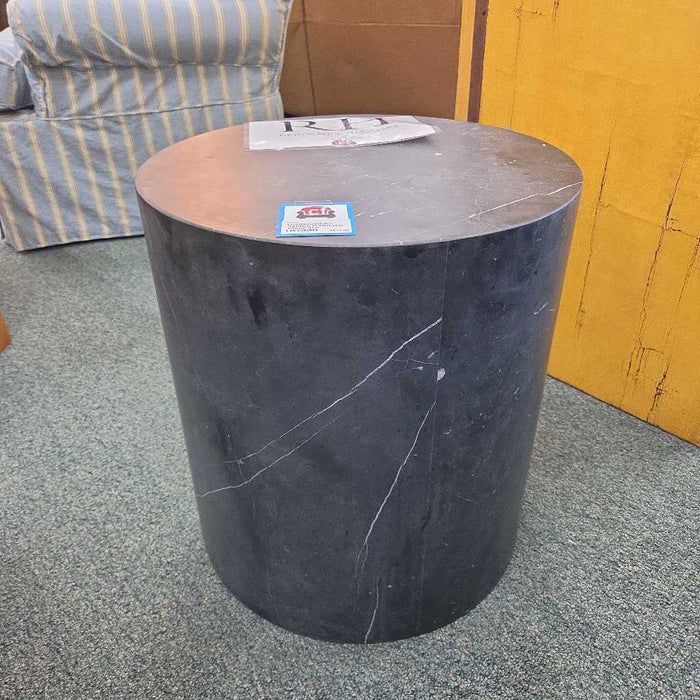 RH MARBLE PLINTH END TABLE ALK