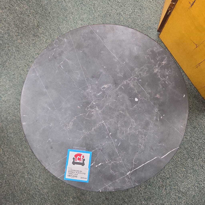 RH MARBLE PLINTH END TABLE ALK