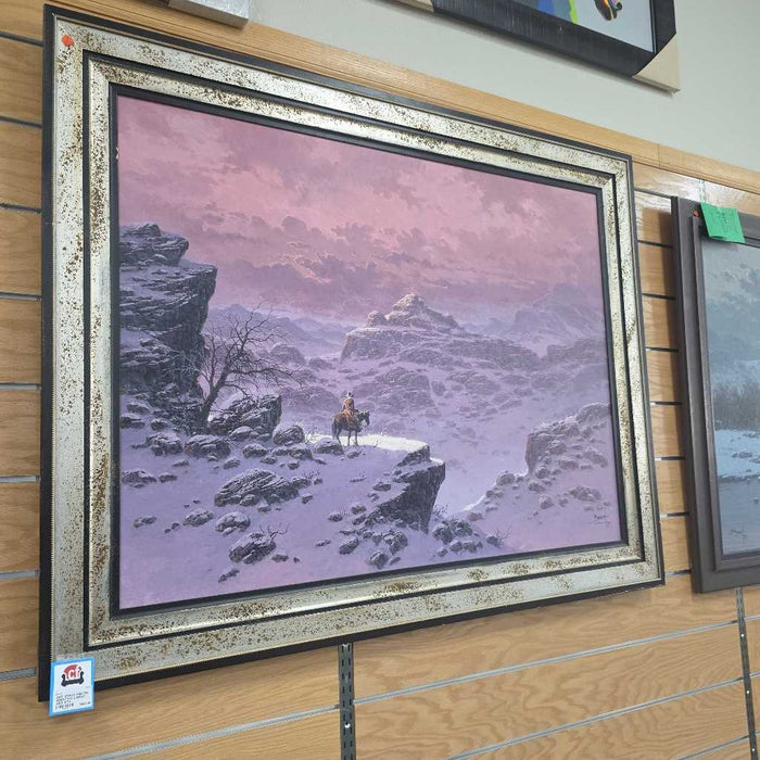 BRAUN WINTER MOUNTAIN SUNSET ART ATH