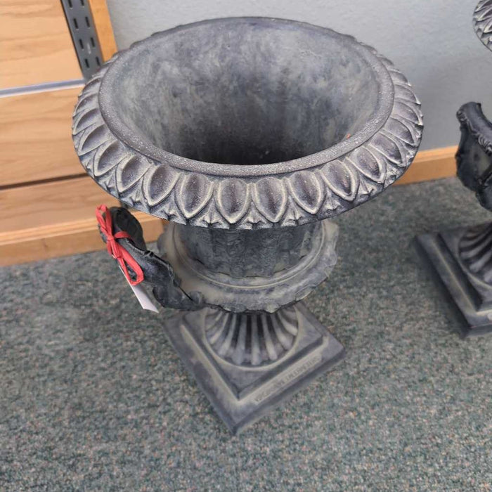 CAST IRON URN VASE MI