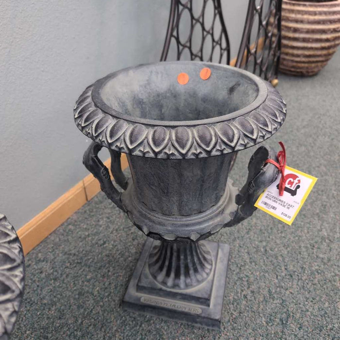 CAST IRON URN VASE MI