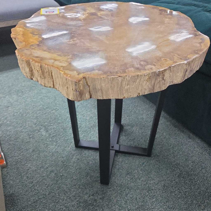 PETRIFIED WOOD END TABLE BCA