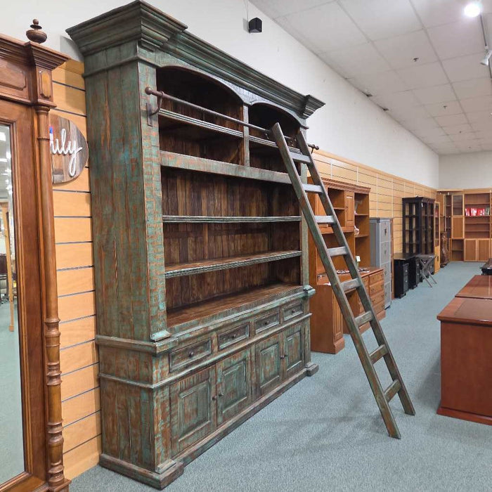 2PC RUSTIC BOOKSHELF WITH LADDER LLCT