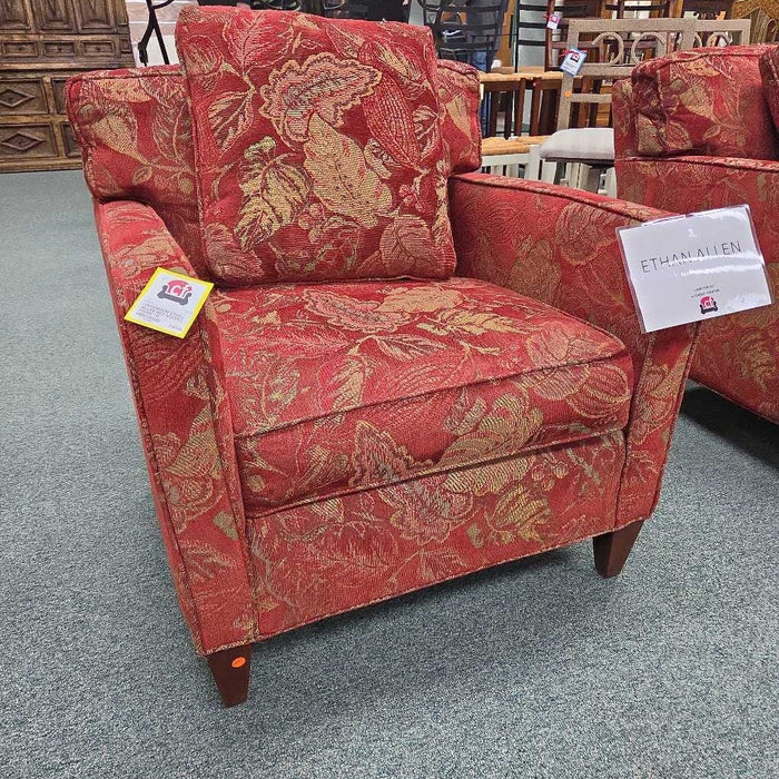 ETHAN ALLEN RED ACCENT CHAIR