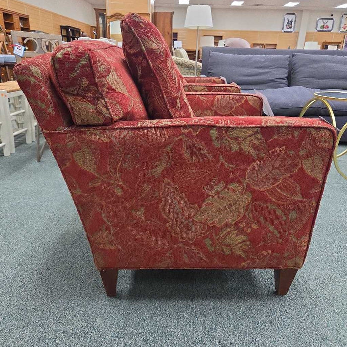 ETHAN ALLEN RED ACCENT CHAIR