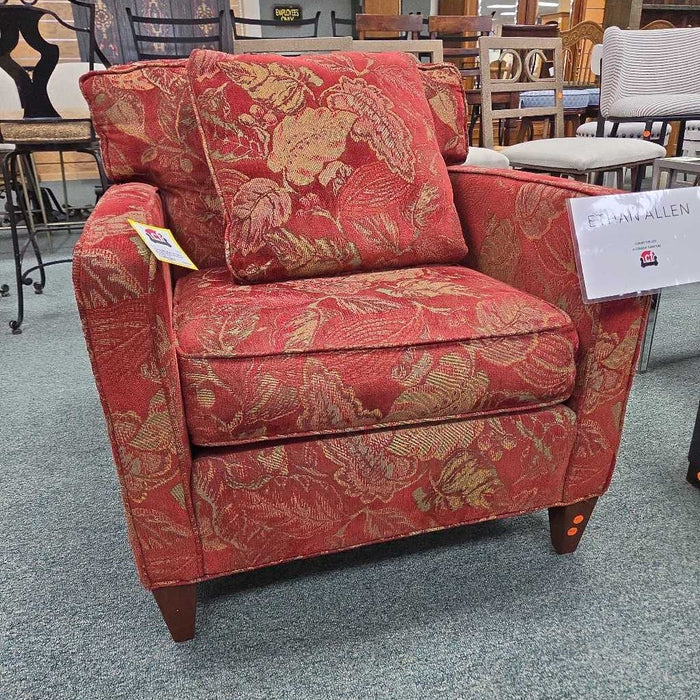 ETHAN ALLEN RED ACCENT CHAIR