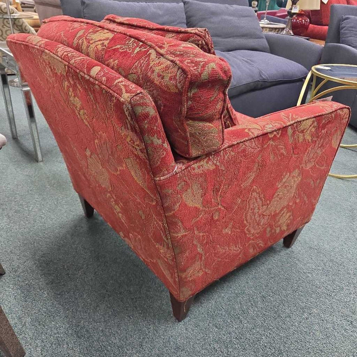 ETHAN ALLEN RED ACCENT CHAIR