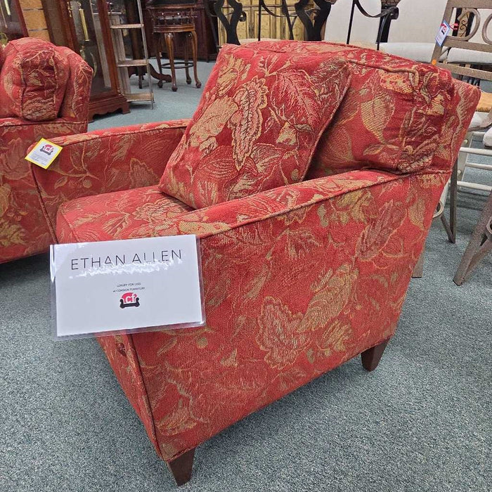 ETHAN ALLEN RED ACCENT CHAIR