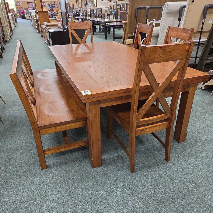 TABLE WITH 4 CHAIRS & BENCH ALK